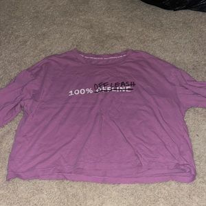 Offline Aerie purple cropped shirt